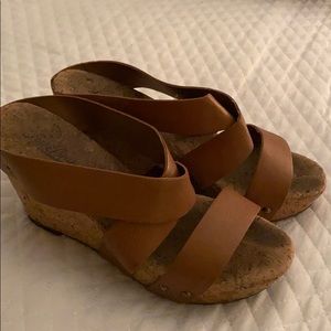 Lucky Brand Slip On Criss Cross Wedges